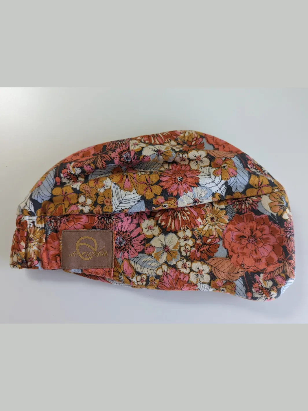 Sleeping Cap with Eye Mask | Breathable Flannel | Bright Floral