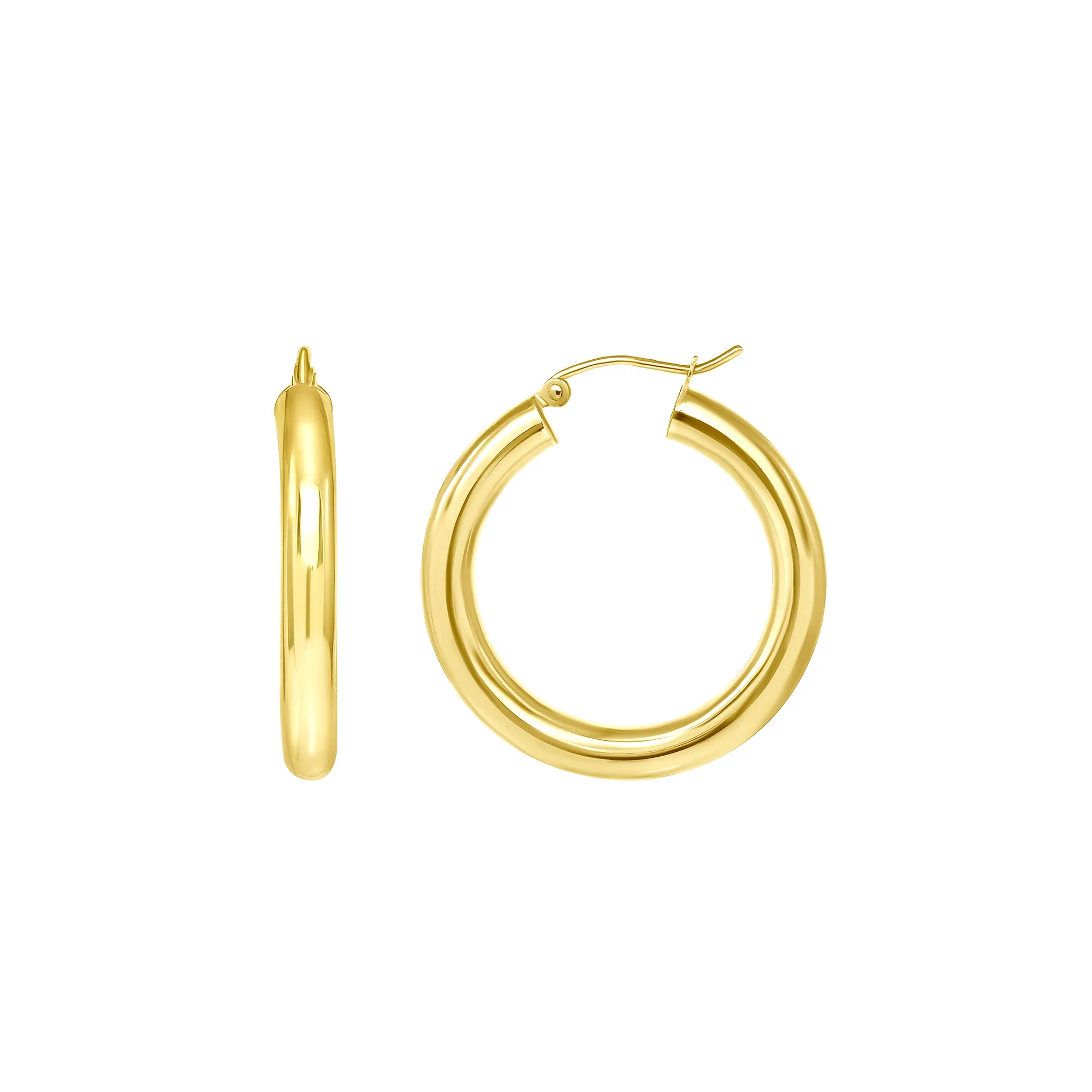 Small Bold Gold Lightweight Hoops