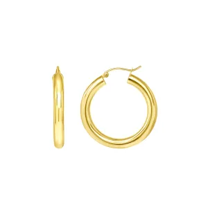 Small Bold Gold Lightweight Hoops