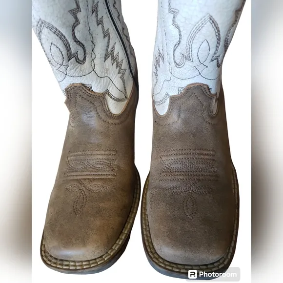 Smoky Mountain Drifter Kids' Leather Western Boots Square Toe Size 2R