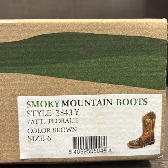 Smoky Mountain Youth Floralie Boots (Brown) - Size 6