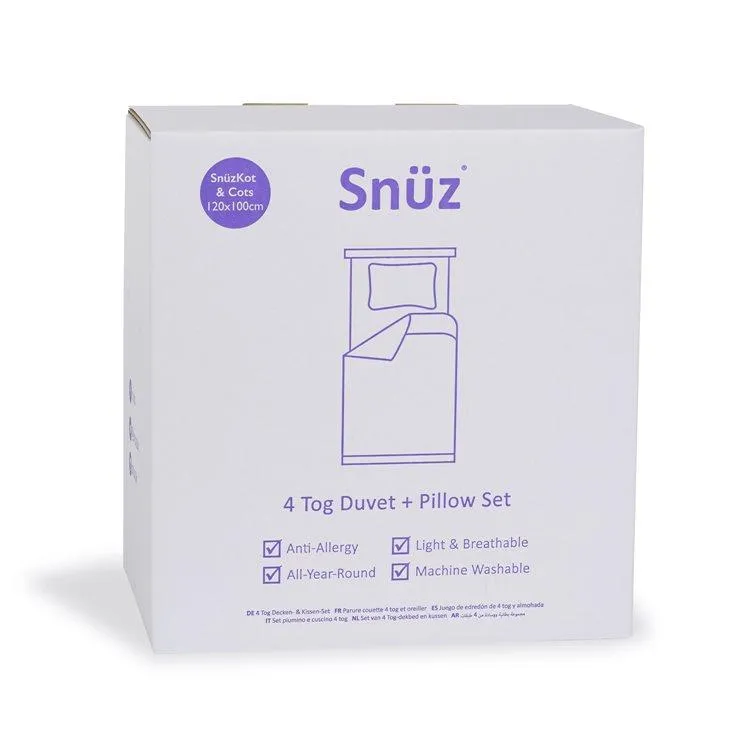 Snuz Duvet and Pillow Cot Set 4.0 Tog (100x120cm)