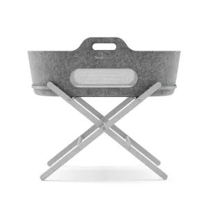 SNUZBaskit Moses Basket & Stand - Dark Grey/Grey