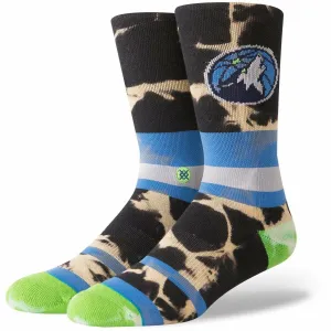 Stance Mens NBA Minnesota Timberwolves Acid Wash Crew Socks