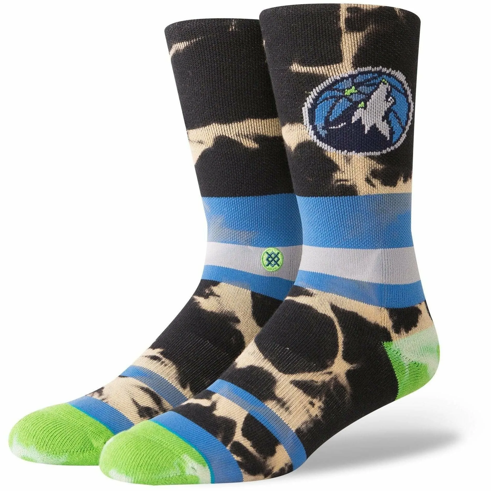 Stance Mens NBA Minnesota Timberwolves Acid Wash Crew Socks
