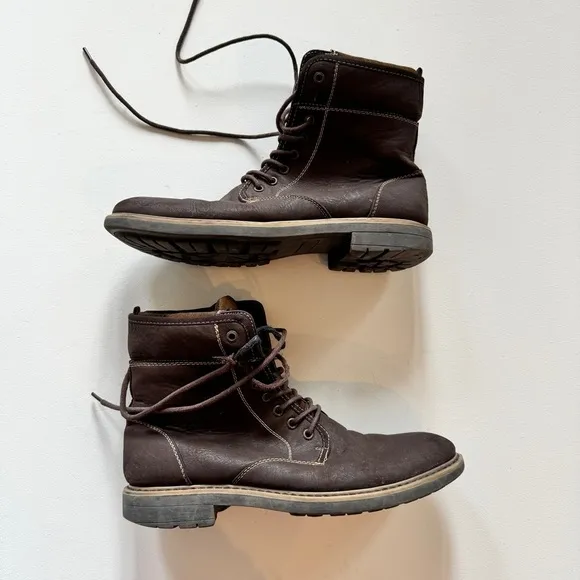 Steve Madden - Men’s Neptun Plaid Collar Boots in Brown