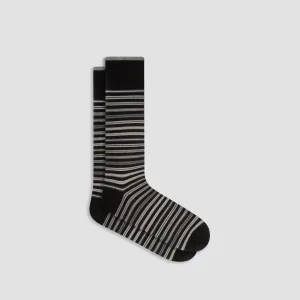 Striped Cashmere Mid-Calf Socks