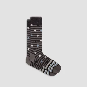 Striped Polka Dot Mid-Calf Socks