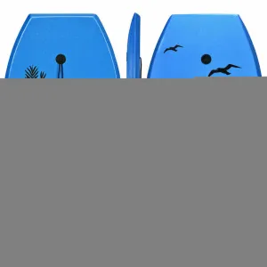 Super Lightweight Bodyboard Surfing with Leash EPS Core Boarding-M - Color: Blue