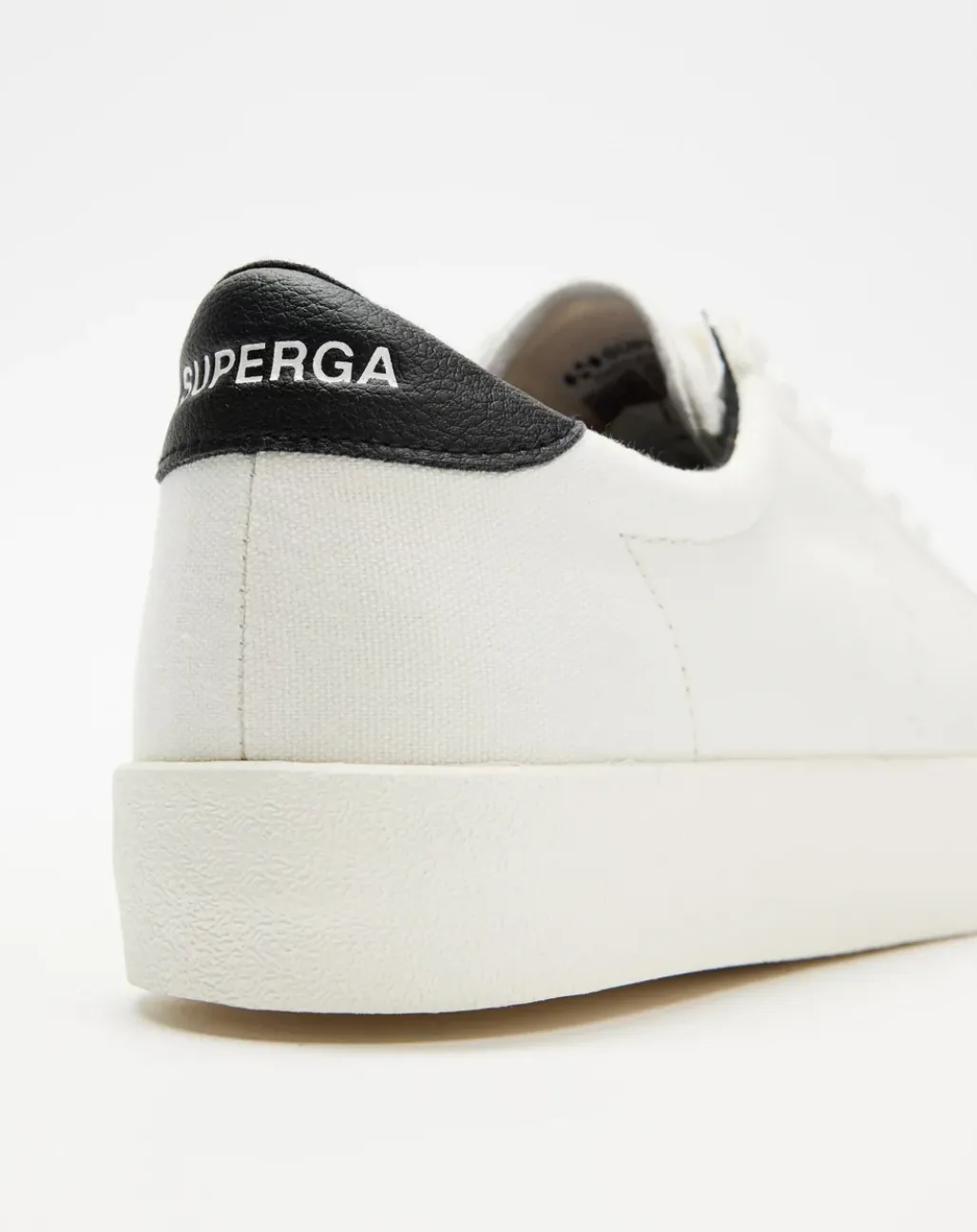 Superga, 2843 Club S Canvas Faux Leather | White Avorio/Black