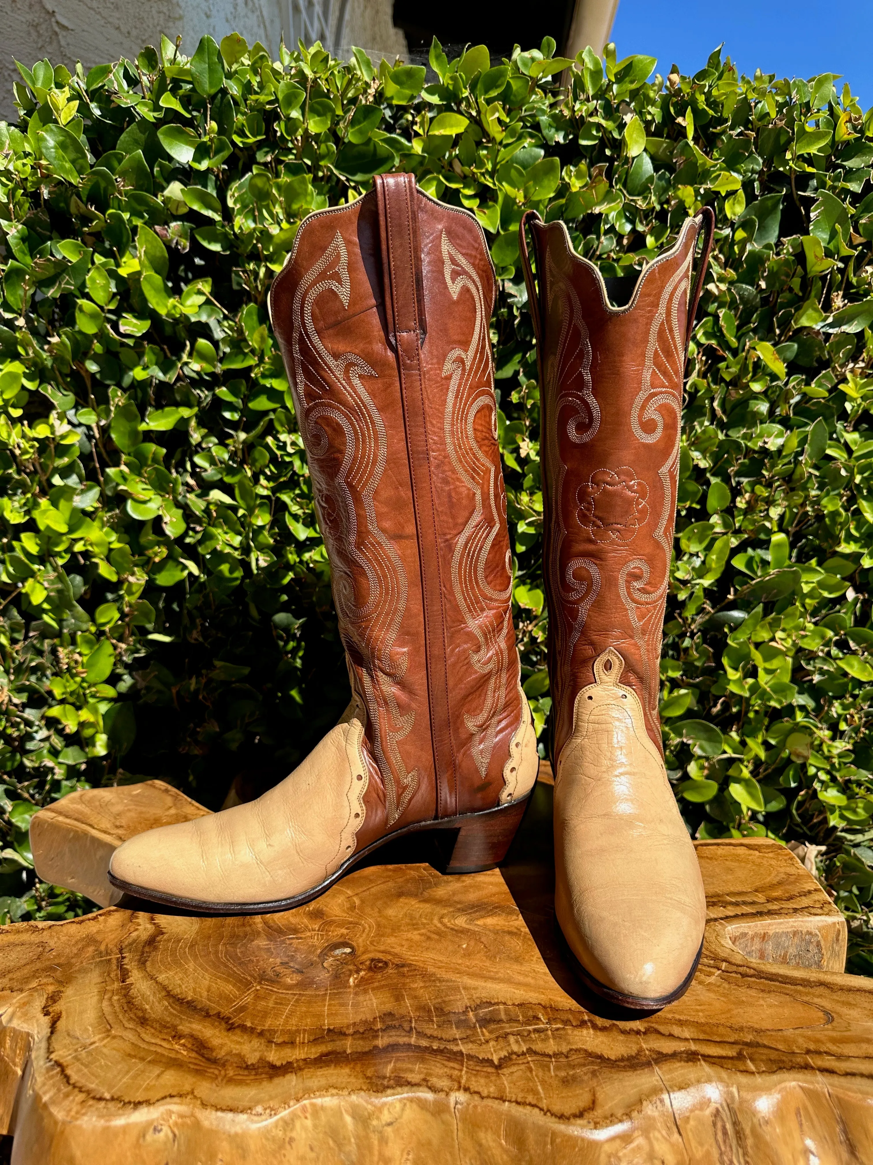 TO STANLEY Custom Cowgirl Boots size 7 B