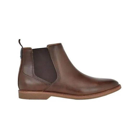 TOMMY HILFIGER Mens Brown Heel Pull-Tab Goring Risten Round Toe Chelsea 11