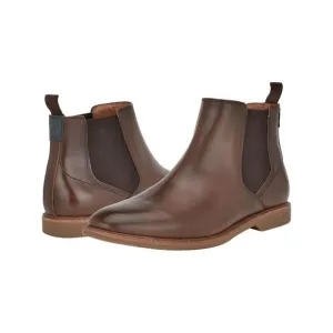 TOMMY HILFIGER Mens Brown Heel Pull-Tab Goring Risten Round Toe Chelsea 11