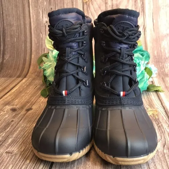 TOMMY HILFIGER Muddy Dark Blue Cold-Weather Boots 6M