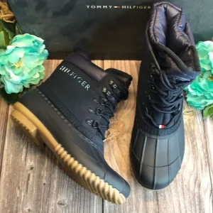 TOMMY HILFIGER Muddy Dark Blue Cold-Weather Boots 6M