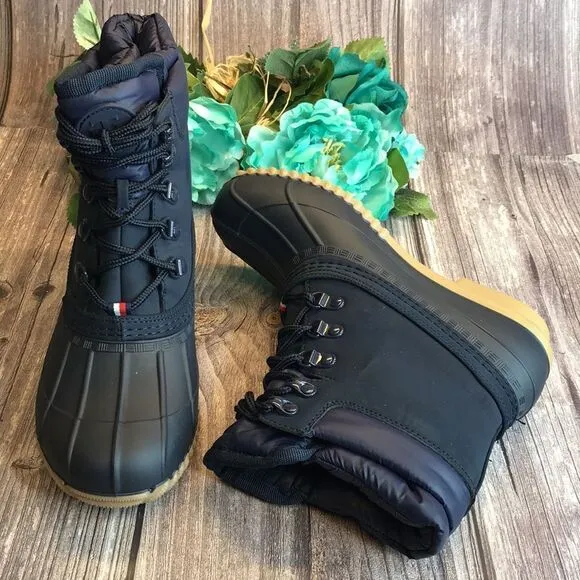 TOMMY HILFIGER Muddy Dark Blue Cold-Weather Boots 6M