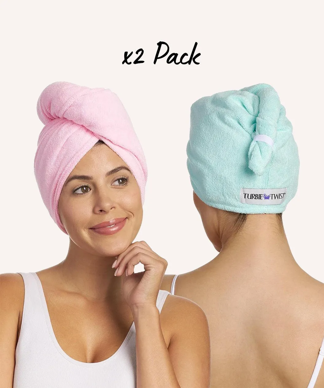 Turbie Twist Microfiber Hair Towel - Absorbent and Lightweight