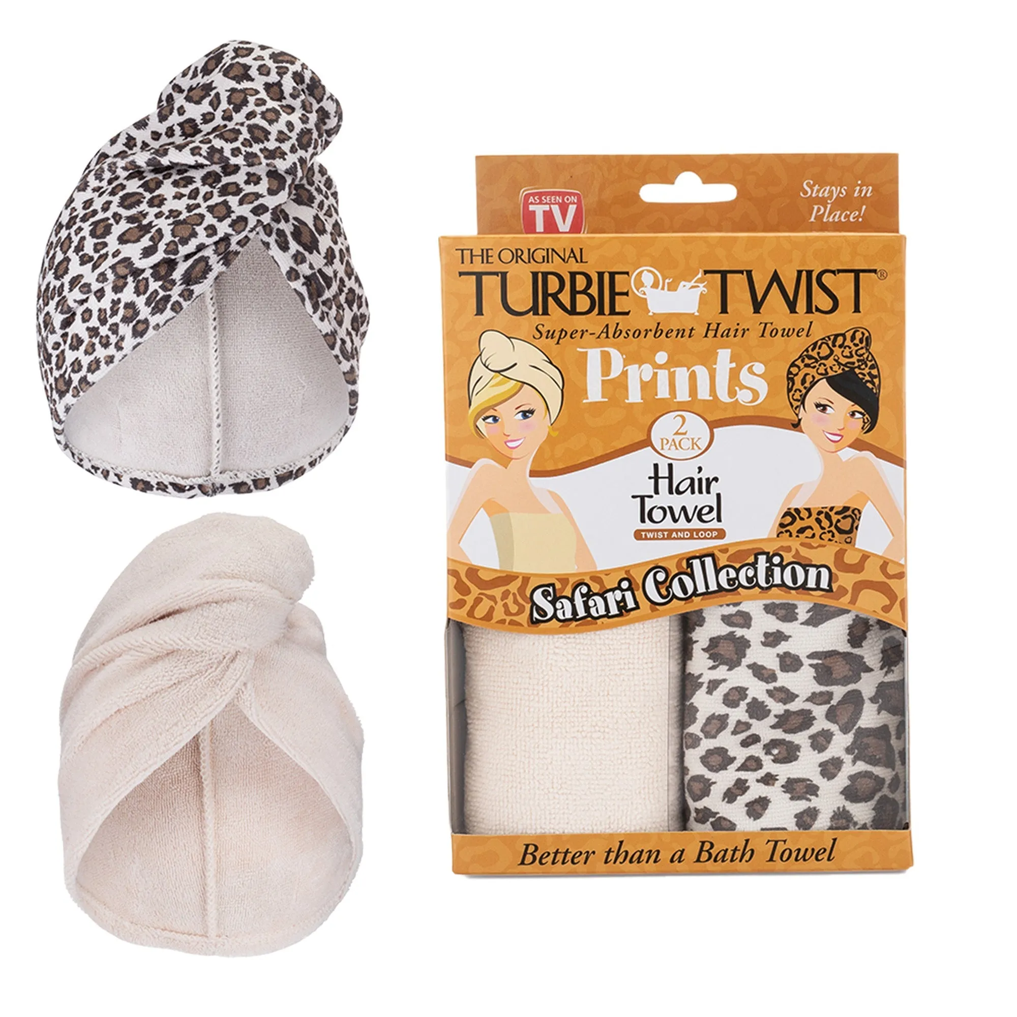 Turbie Twist Microfiber Hair Towel - Absorbent and Lightweight