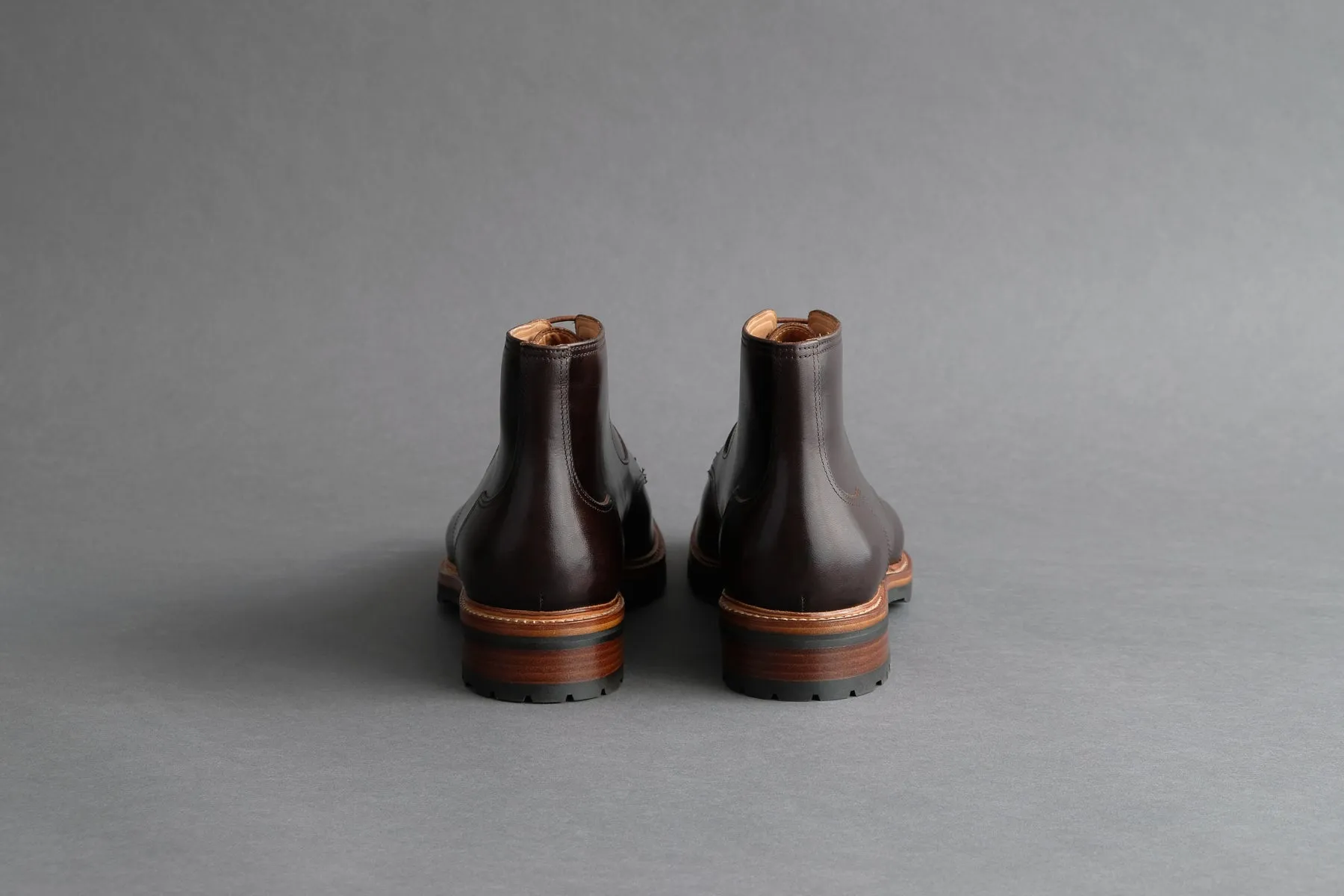 TwoSevenFive.Hunter Norwegian Derby Boots From Tuscan Boot Leather