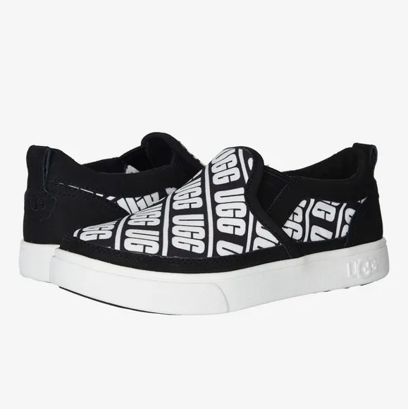 UGG Graphic Caplan Black White Slip-On