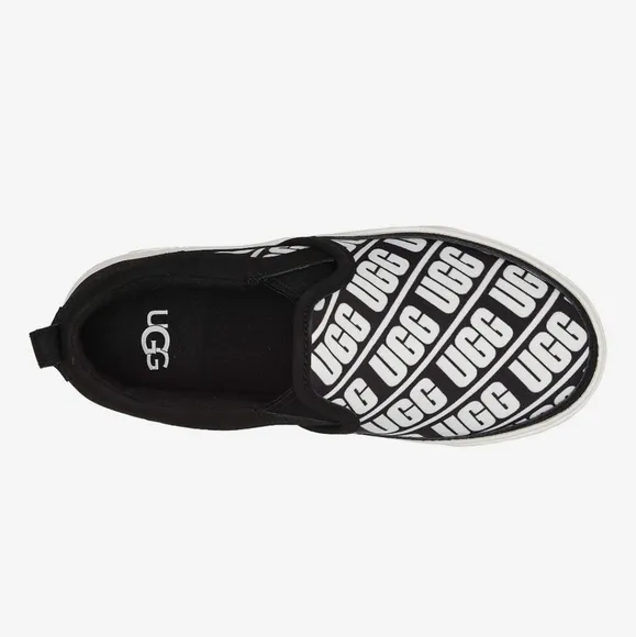 UGG Graphic Caplan Black White Slip-On