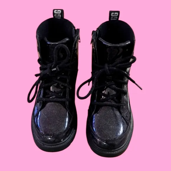 UGG Robley Glitter Black Boots Kid's Size 3