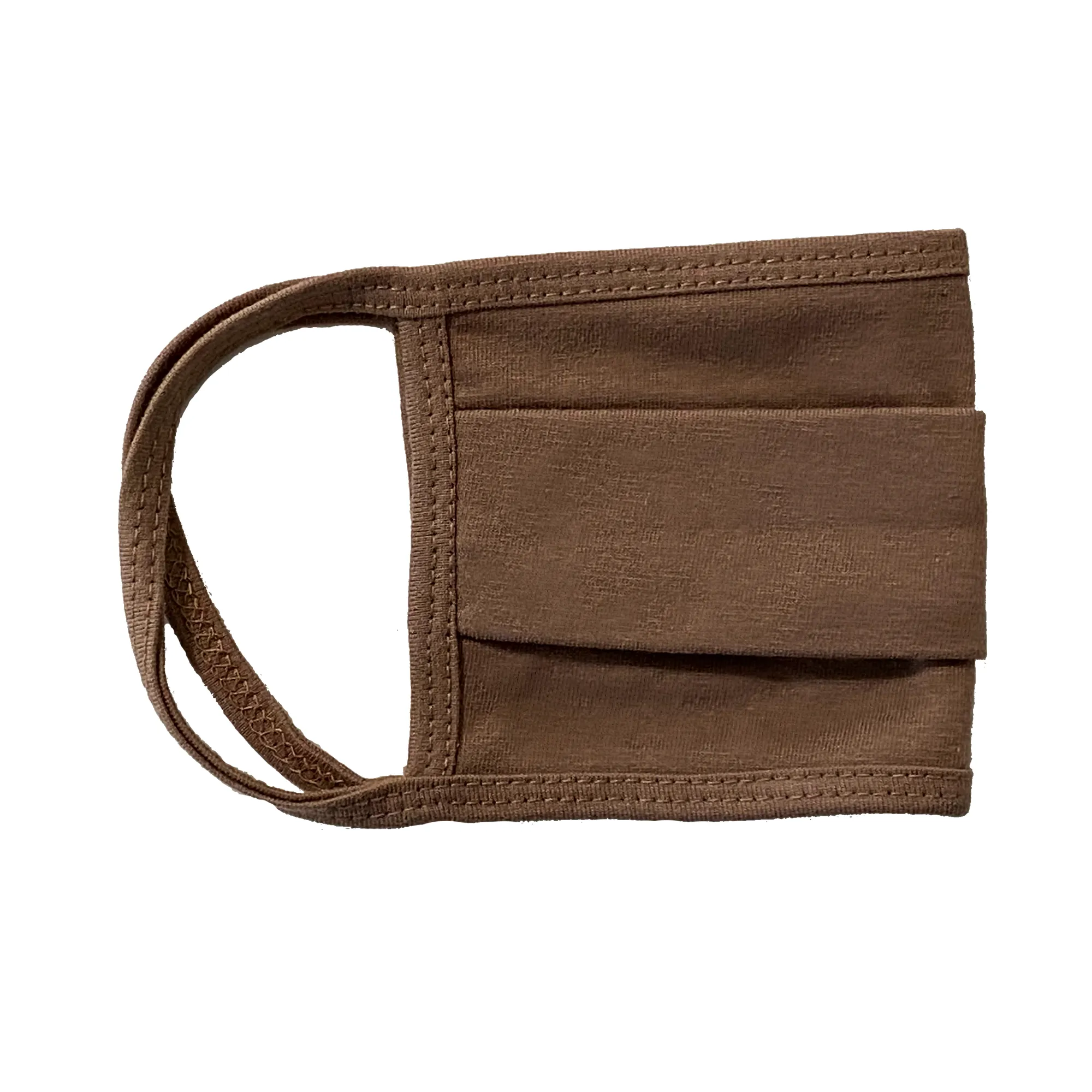 Unisex Face Mask, Washable & Reusable Face Mask, Double Layered Cloth Face Covering, 100% Organic Cotton Mask - Brown