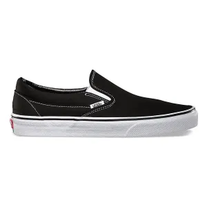 VANS CLASSIC SLIP ON BLACK & WHITE TRAINERS