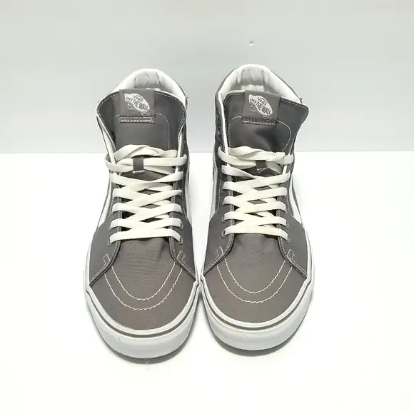 VANS Men's Skateboard Shoe, High Top Grey Canvas Size 10  Off the Wall