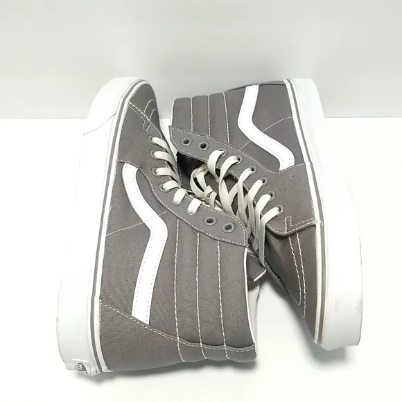 VANS Men's Skateboard Shoe, High Top Grey Canvas Size 10  Off the Wall