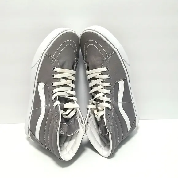 VANS Men's Skateboard Shoe, High Top Grey Canvas Size 10  Off the Wall