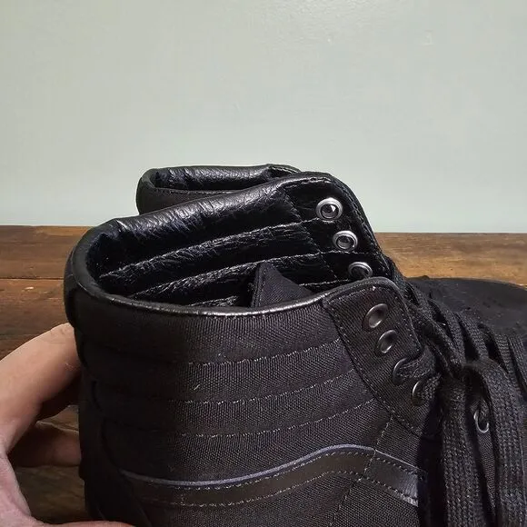 Vans Sk8 Hi Canvas High Top Shoe Sneaker Black/Black Mens 8.5/ Womens 10
