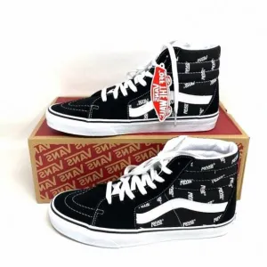 Vans Sk8 Hi Men's Size Canvas High Top VN0A32QGQW7 White Skateboarding Black