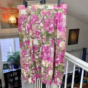 🪷Vintage🪷 Geiger Romantic Floral Cotton Lightweight Skirt  Size 14