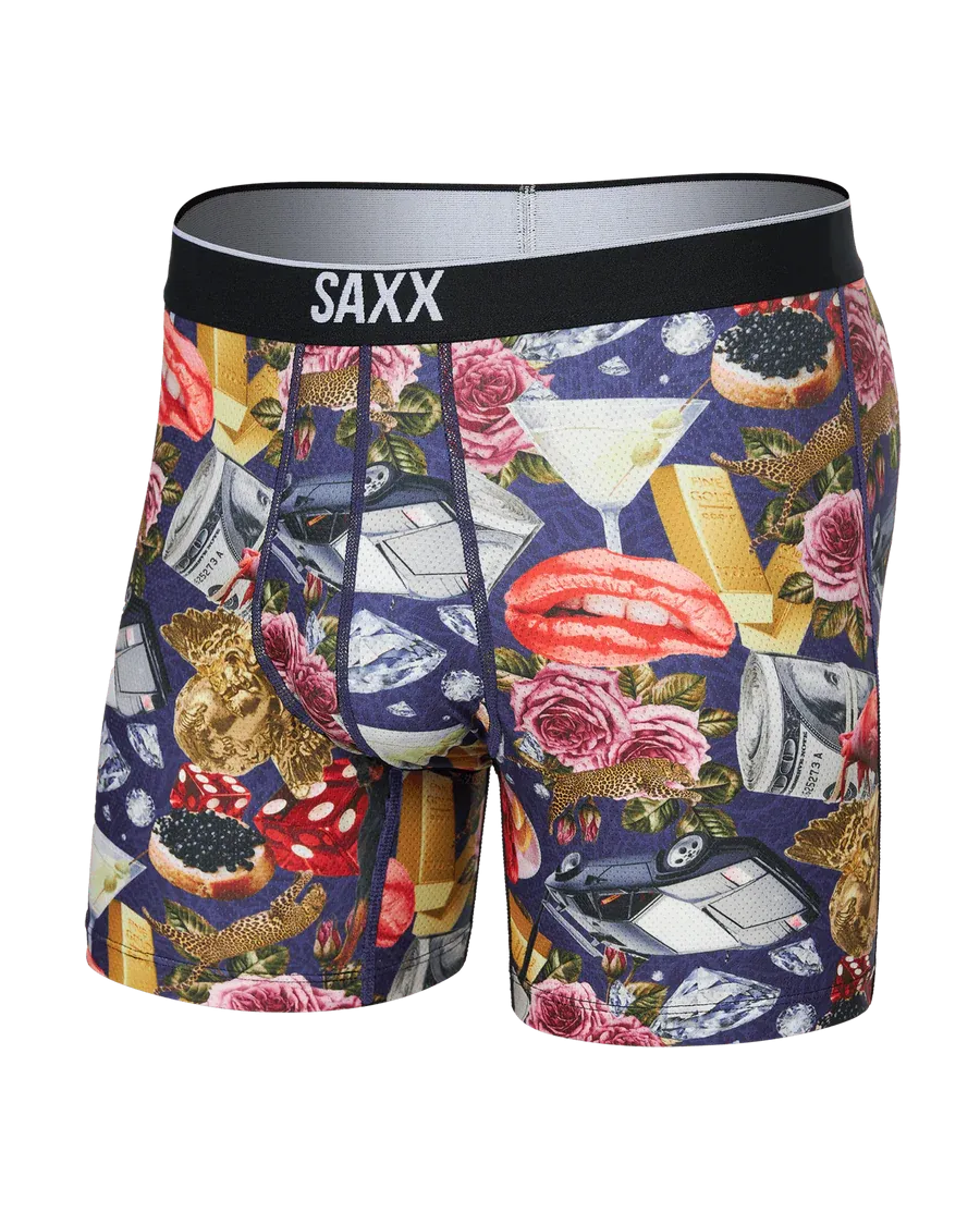 Volt Breathable Mesh Boxer Brief - 90's High Roller-Sapphire