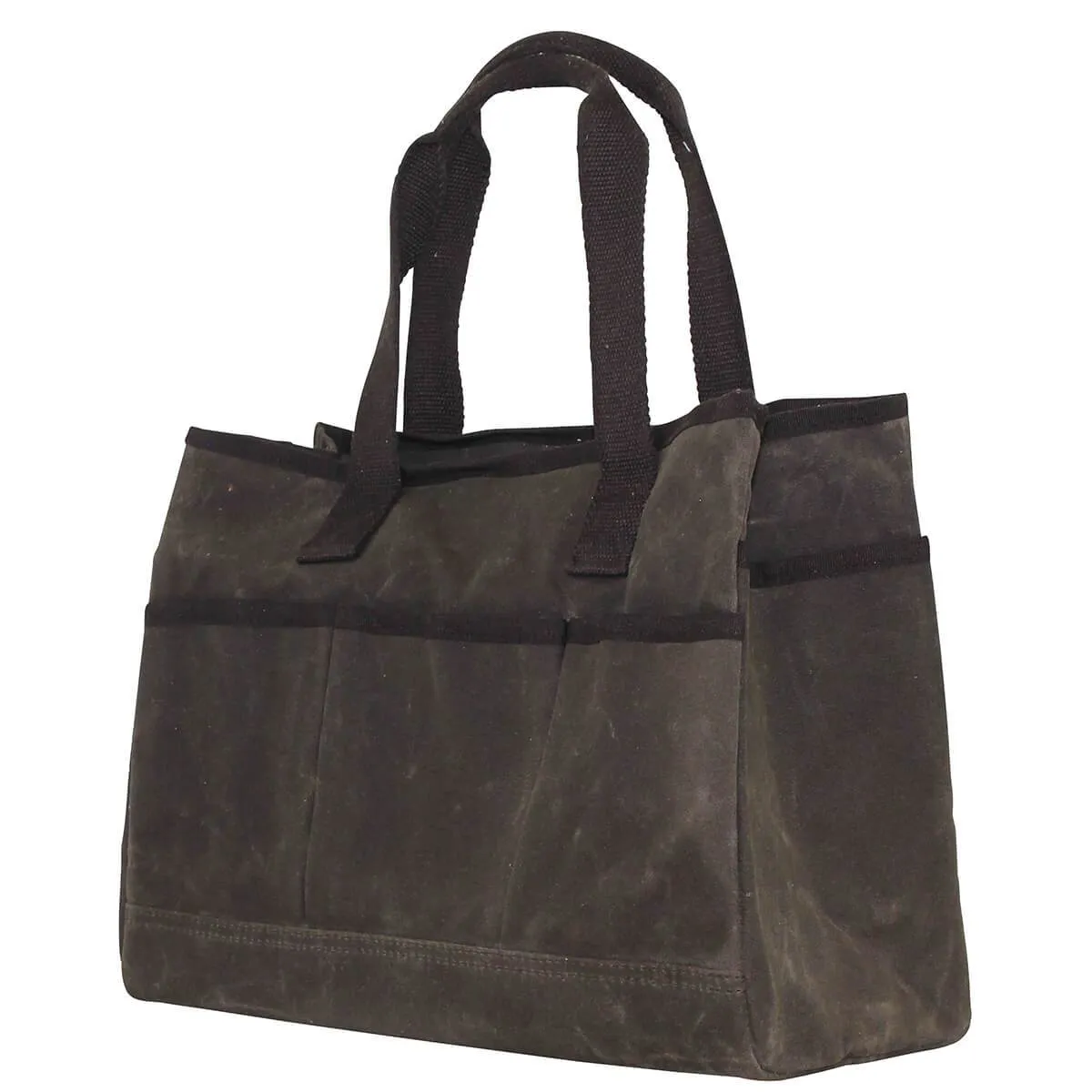 Waxed Canvas Utility Tote - Father's Day Gift - Gift for Men - Olive Brown