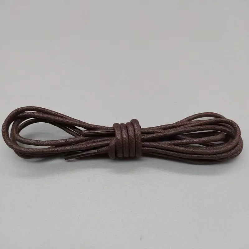 Waxed Leather Shoelaces – Unisex Round Thin Laces