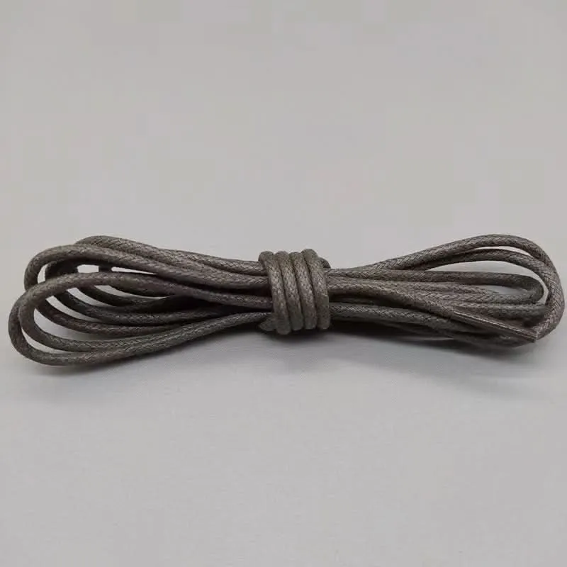 Waxed Leather Shoelaces – Unisex Round Thin Laces