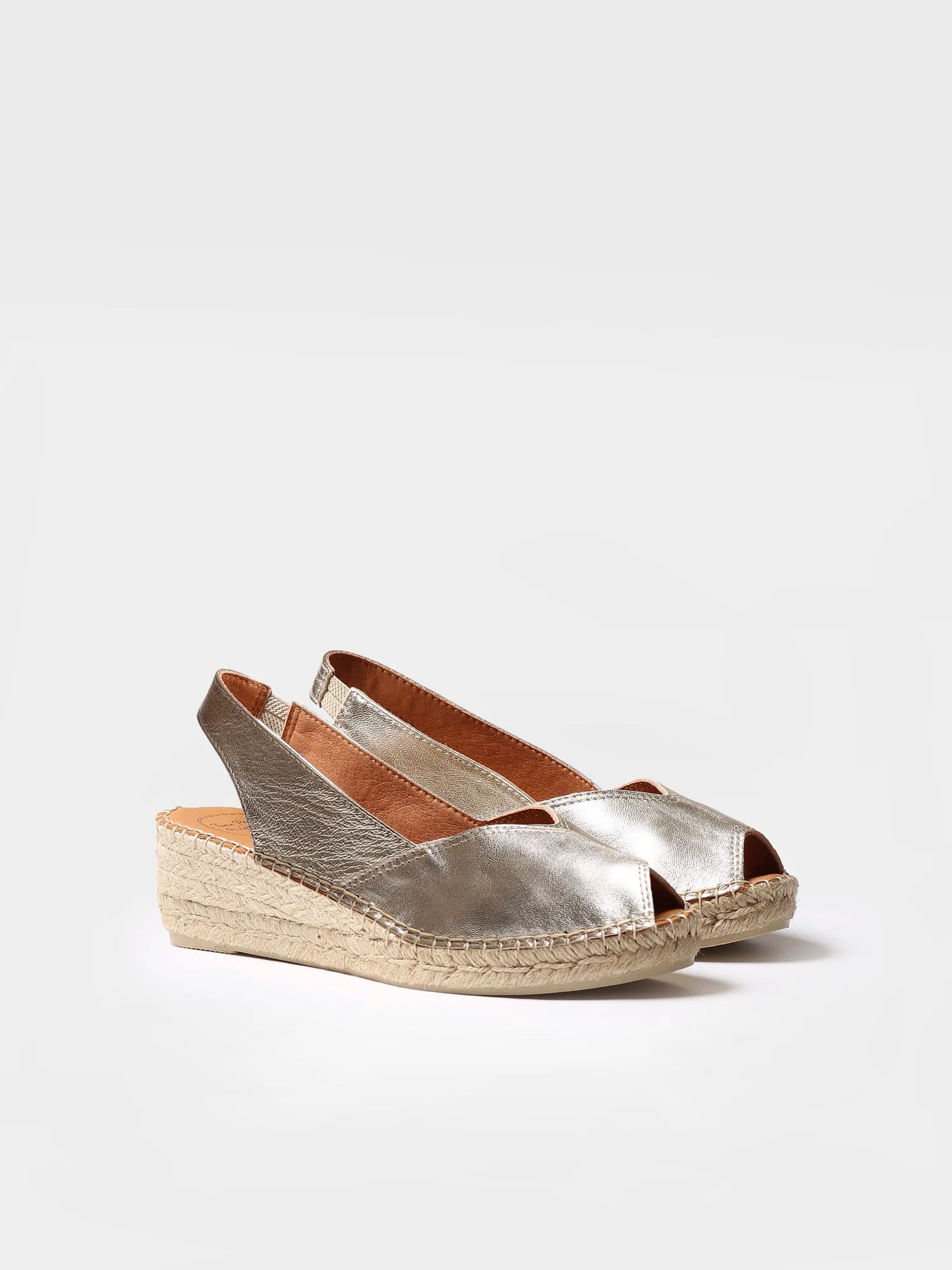 Wedge espadrilles in leather - BERNIA-P
