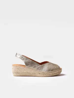 Wedge espadrilles in leather - BERNIA-P