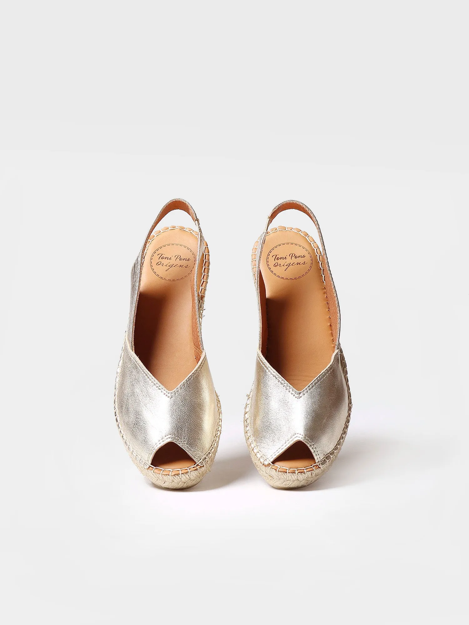 Wedge espadrilles in leather - BERNIA-P