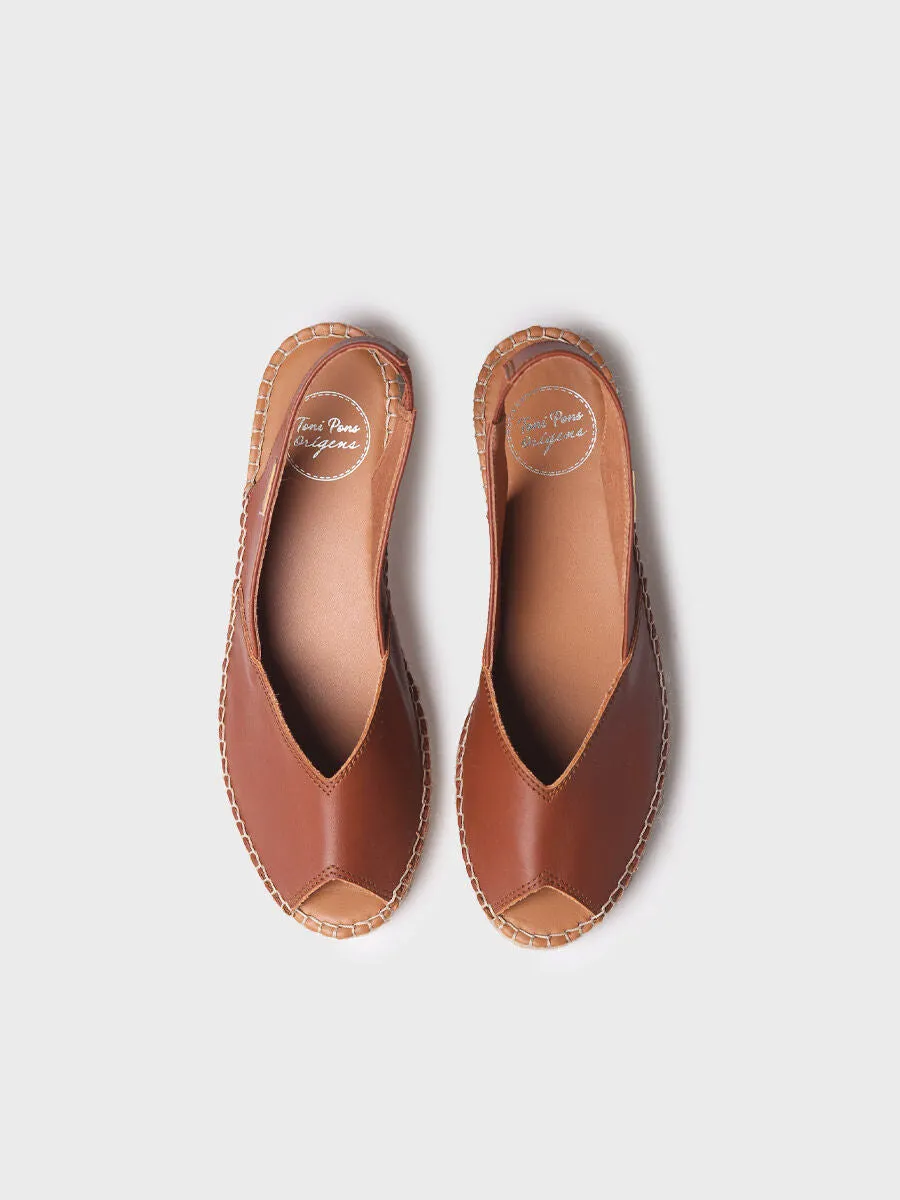 Wedge espadrilles in leather - BERNIA-P
