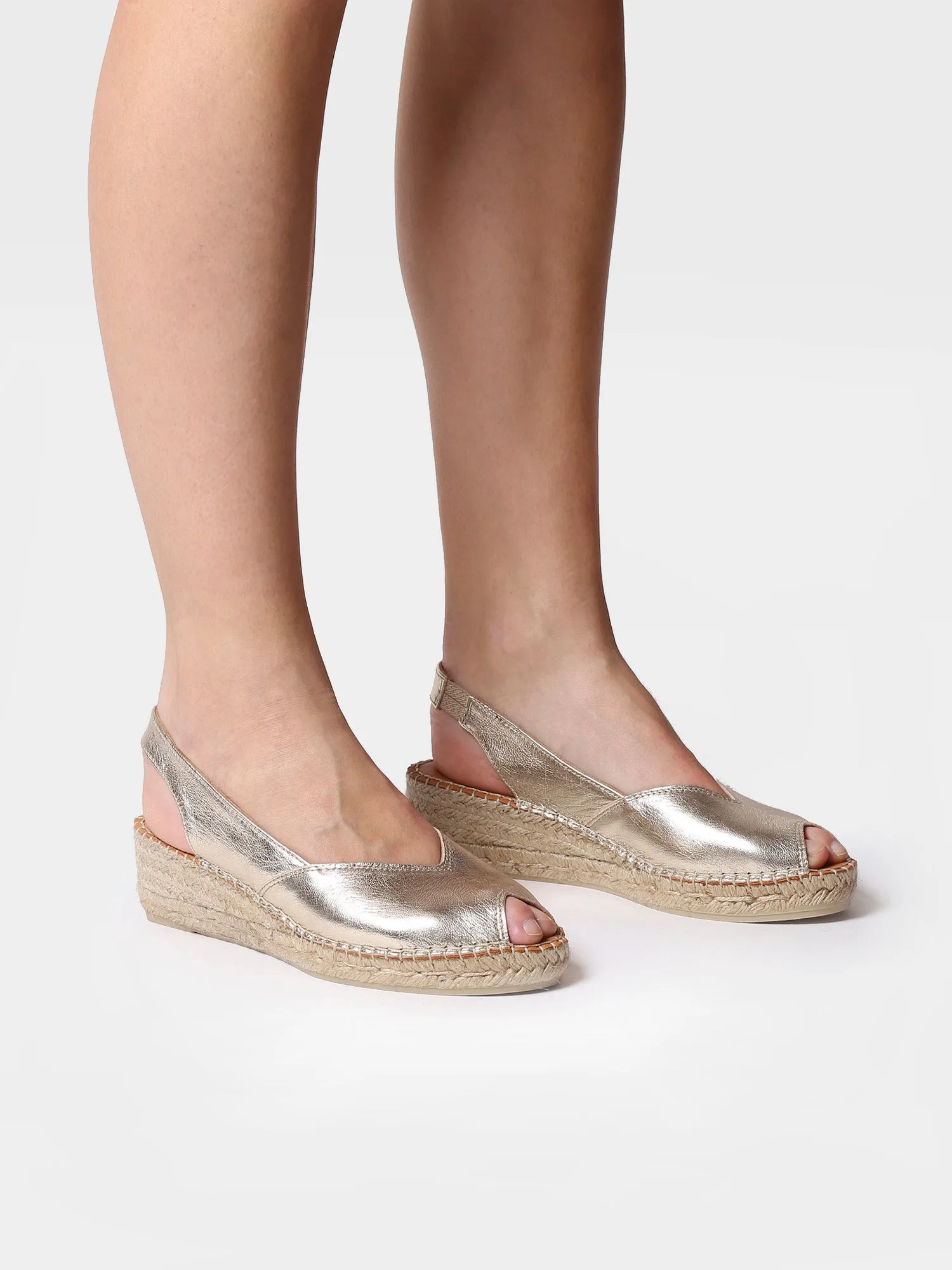 Wedge espadrilles in leather - BERNIA-P