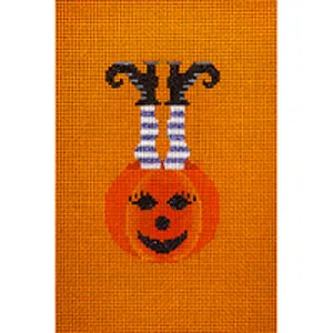 Witch Falling in Pumpkin