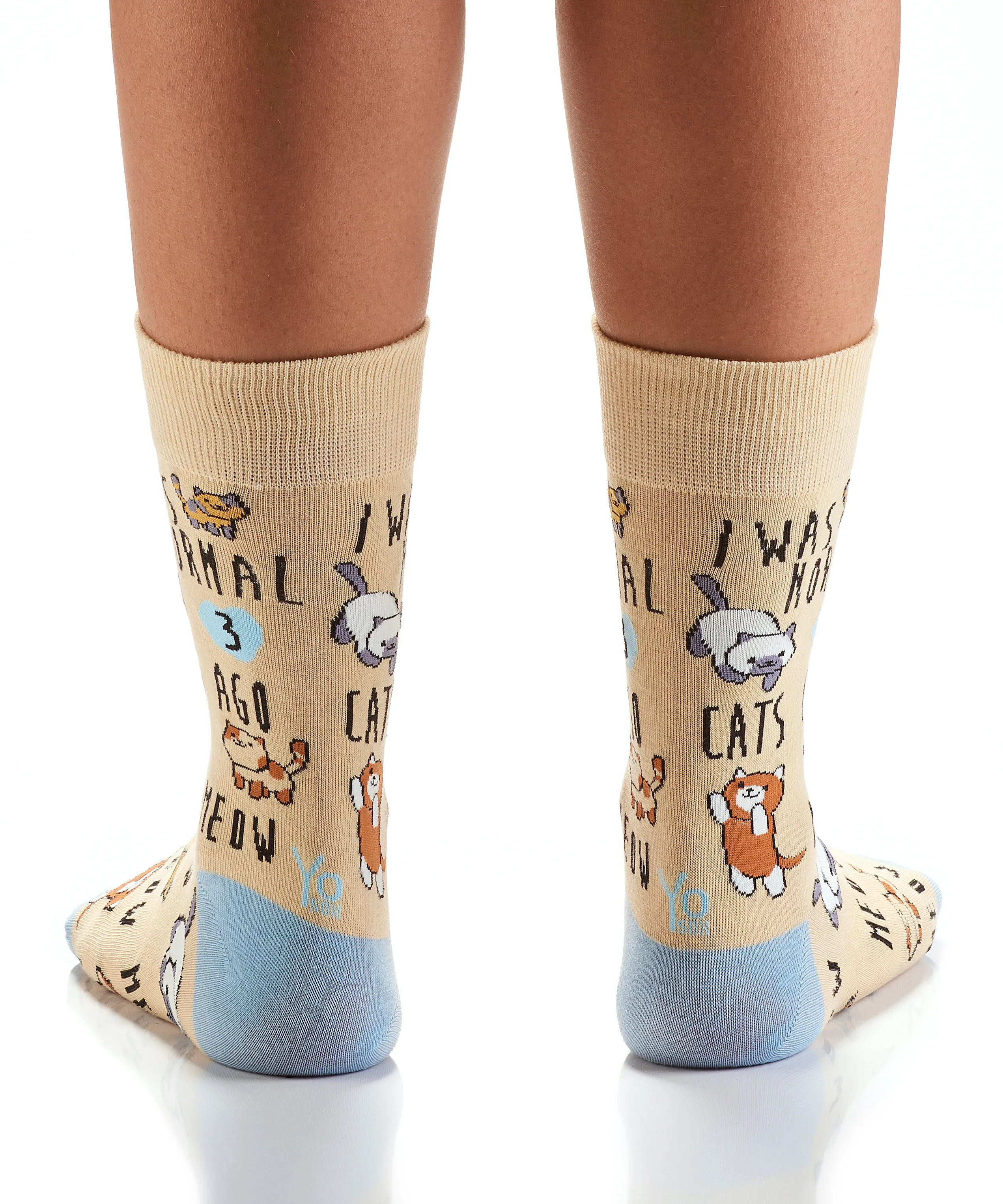 Women's Crew Sock, Cat Lady