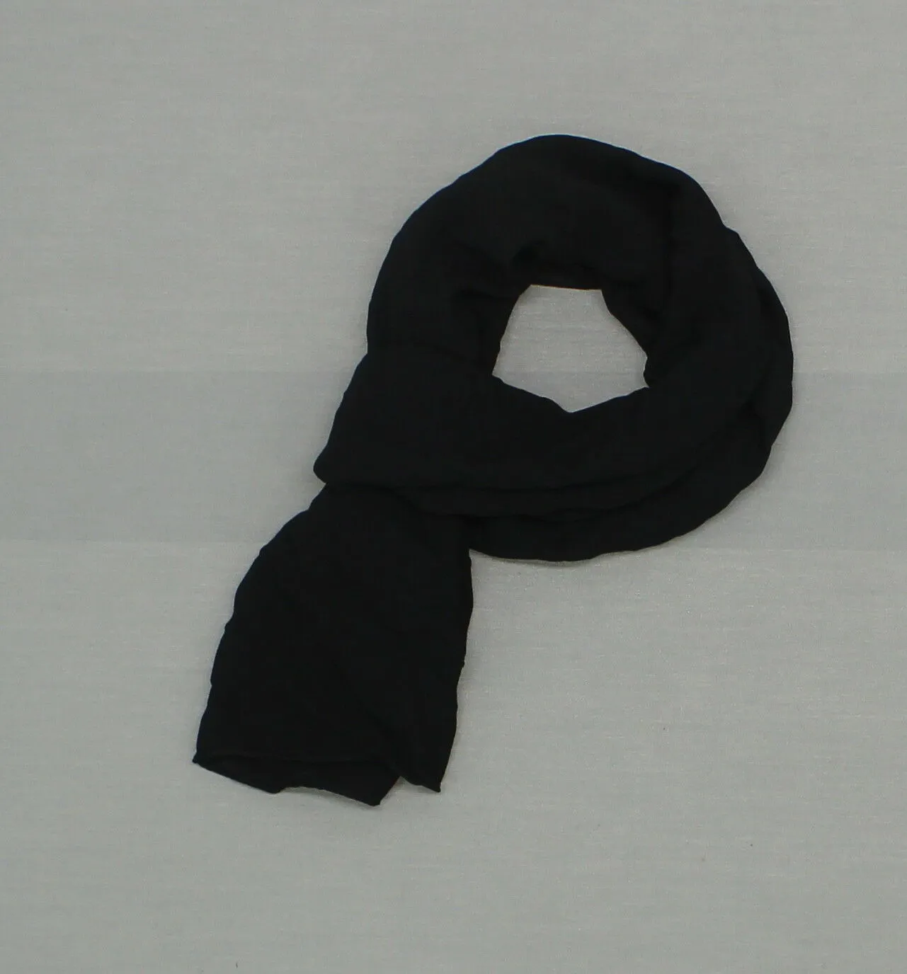 Women's Lightweight Rectangle Summer Scarf 18 x 62 Black