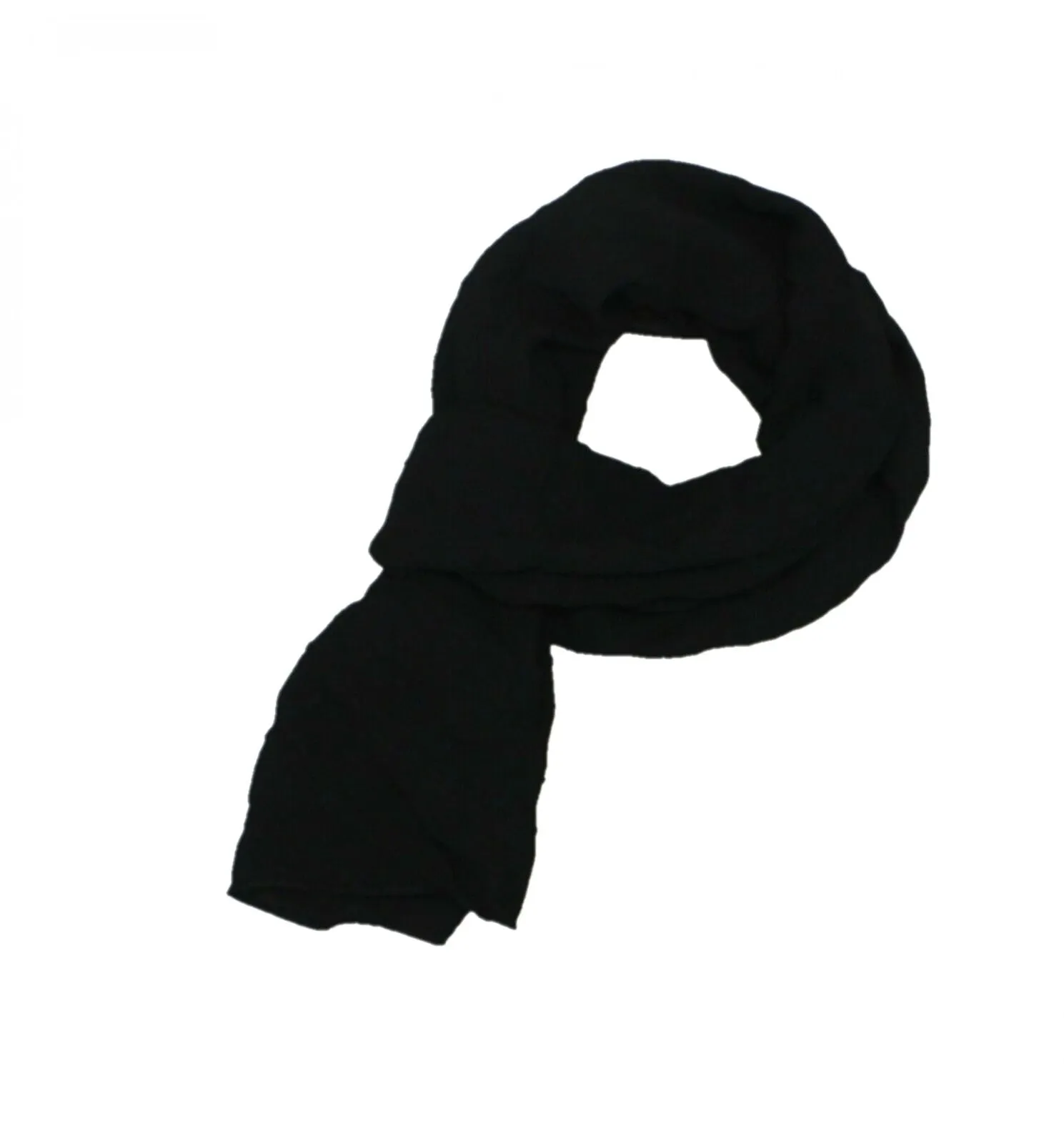 Women's Lightweight Rectangle Summer Scarf 18 x 62 Black