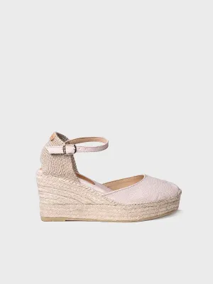 Women's linen wedge espadrilles - LAIA-NT