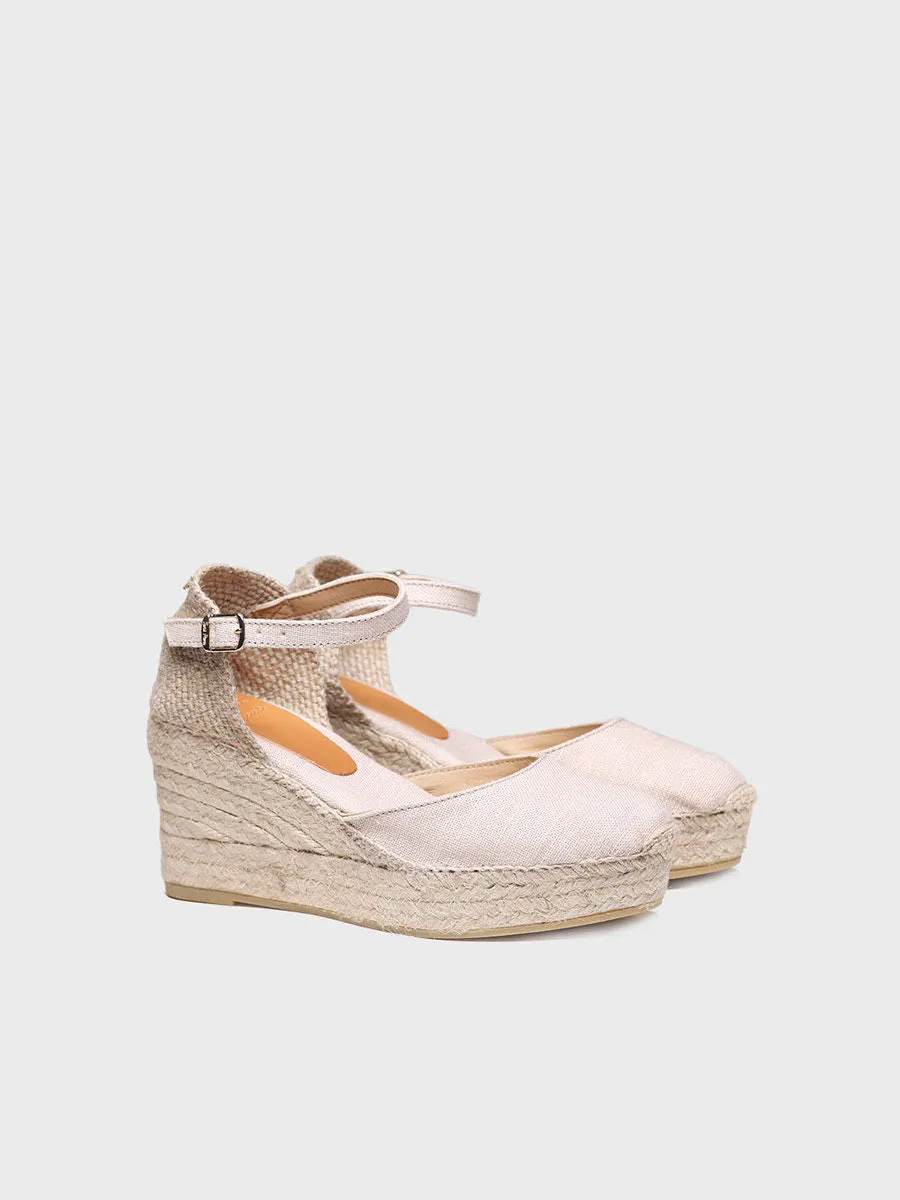 Women's linen wedge espadrilles - LAIA-NT