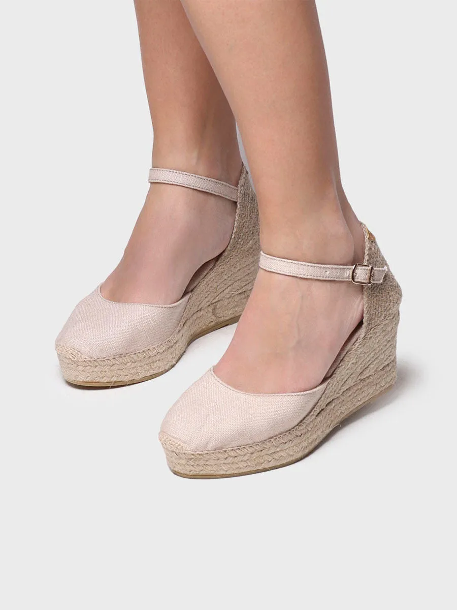 Women's linen wedge espadrilles - LAIA-NT